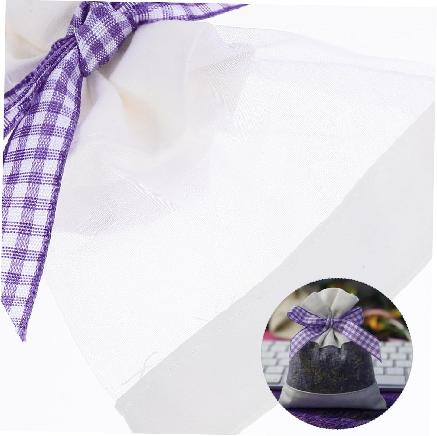 Empty Sachet Bags for Scented Lavender 10pcs Linen Fragrance Pouches Drawstring