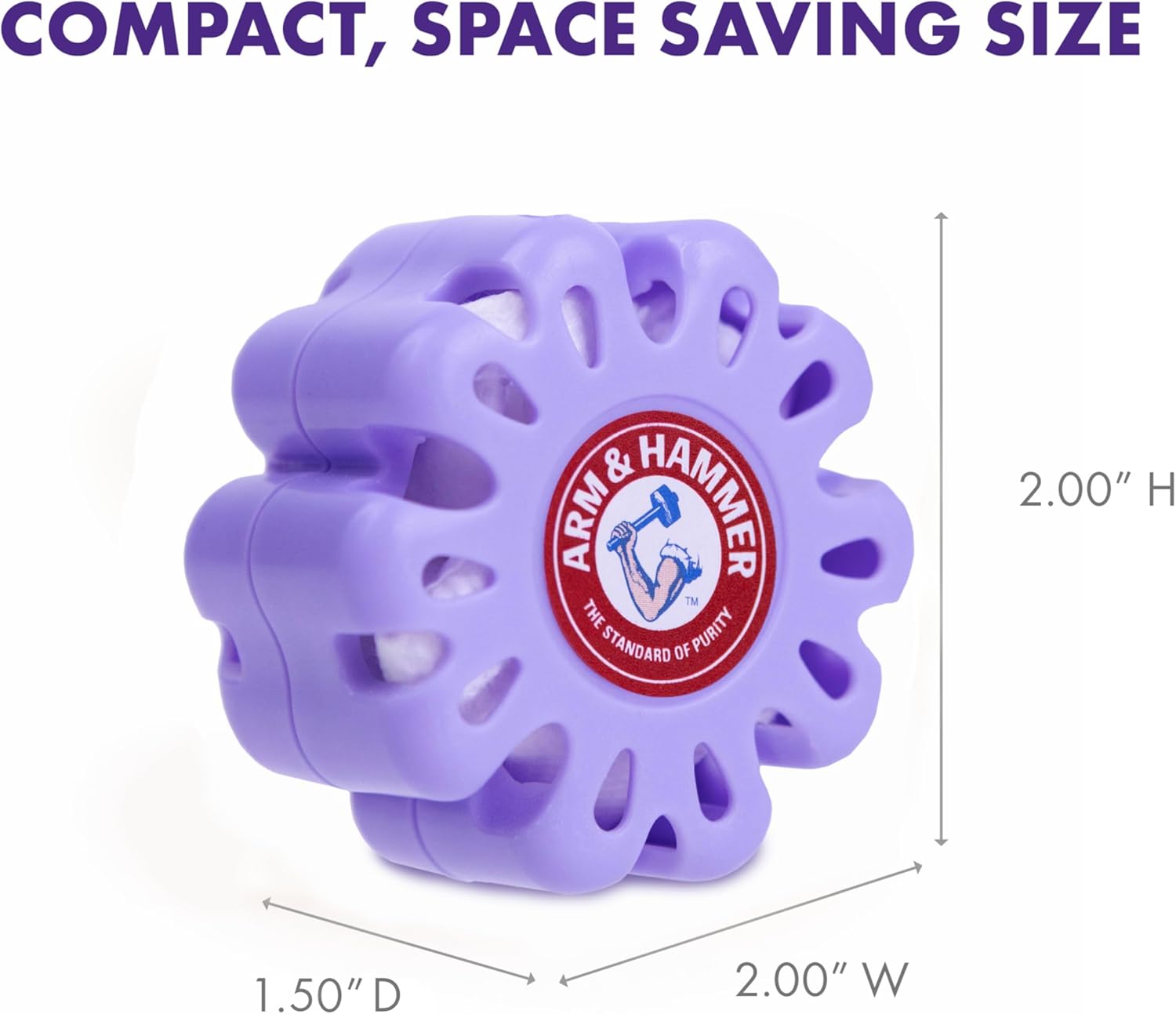 Arm & Hammer OdorBusterz ShapeMATE™, Lavender Flower, 4 Count – Decorative Odor Eliminator for Small Spaces