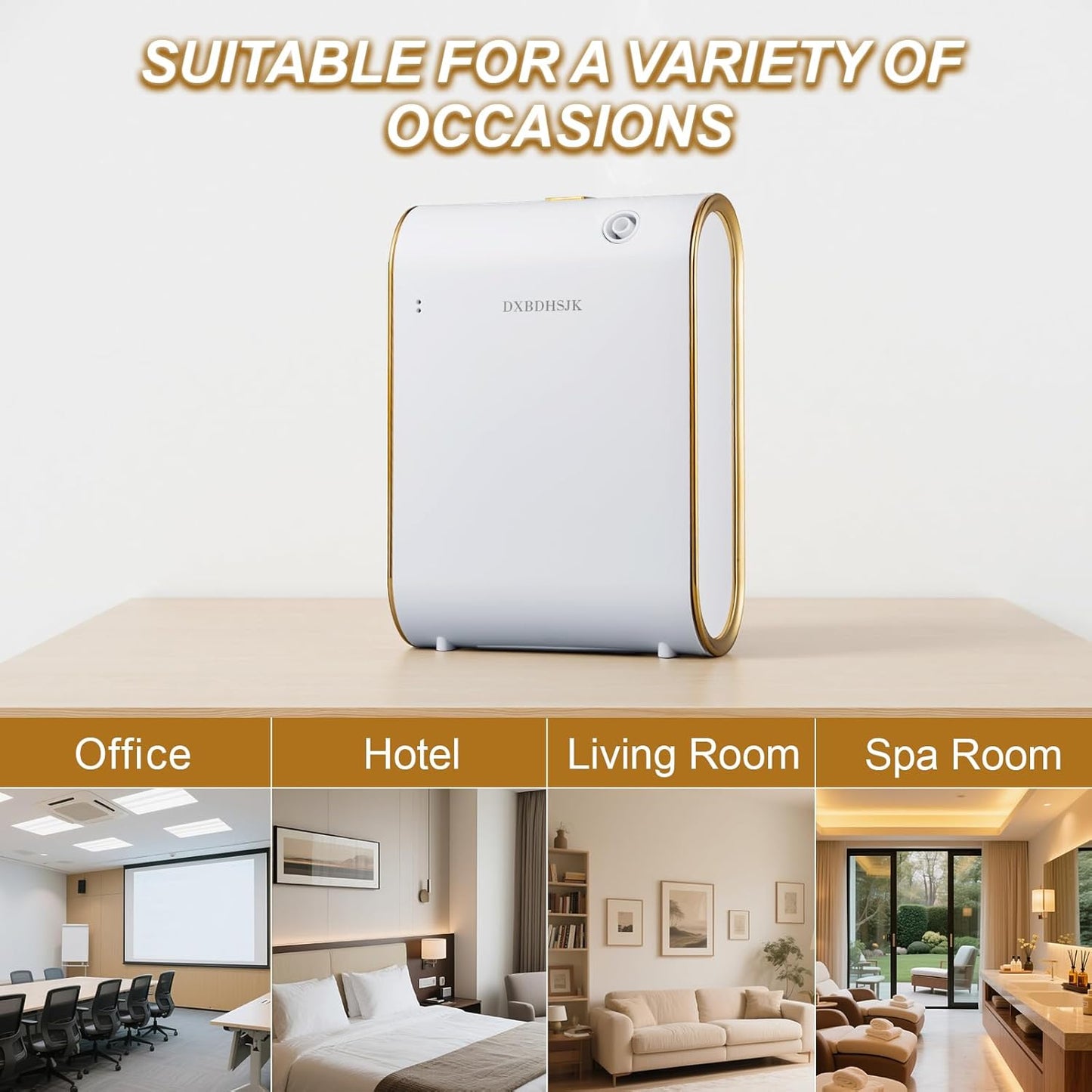 Home Bluetooth Smart Waterless Aromatherapy Machine, Essential Oil Diffuser, with Fragrance Coverage of up to 2000 Square feet, Suitable for Home, Hotel, Restaurant, Office, and spa Center.（White）