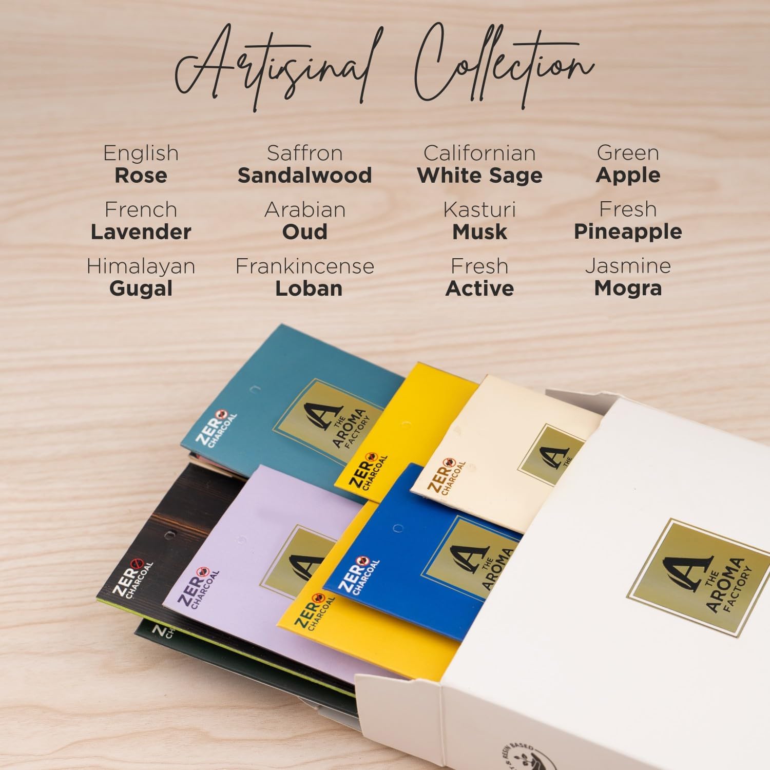 The Aroma Factory Natural Incense Sticks Combo Gift Set with 12 Exotic Agarbatti Fragrances [Artisinal Collection Luxury Aromas of The World] 240 gm