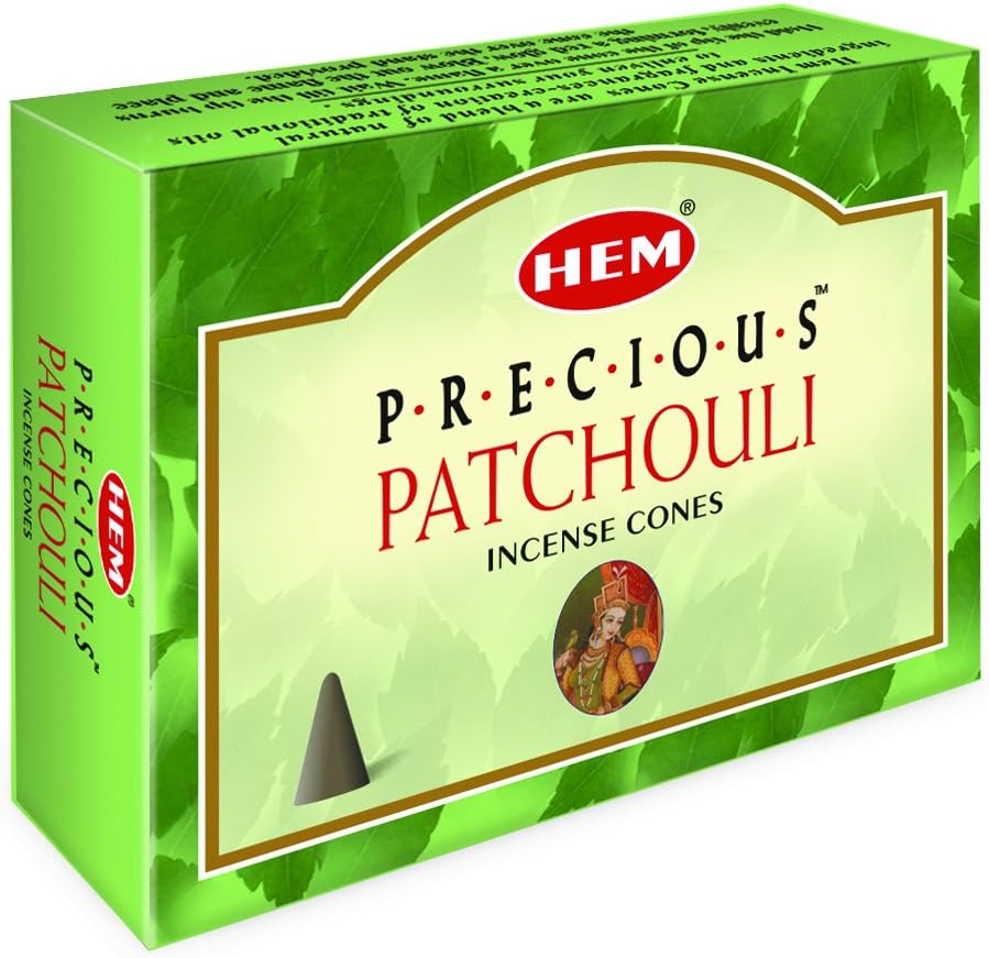 Hem Incense Cones | Natural Aromatic Blend for Purification, Protection & Spiritual Wellness | Long-Lasting Aroma (Patchouli)