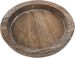 Solid Wood Candle Tray Multifunctional Round Decorative Holder Coffee Table Decor Tray