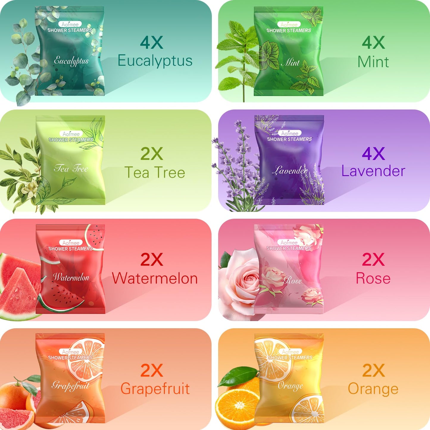 Aofmee Shower Steamers Aromatherapy 22 Pack - Shower Bombs Valentines Day Gifts for Her and Him, Shower Tablets with Essential Oils for Relaxation, Self Care Birthday Gifts for Women and Men