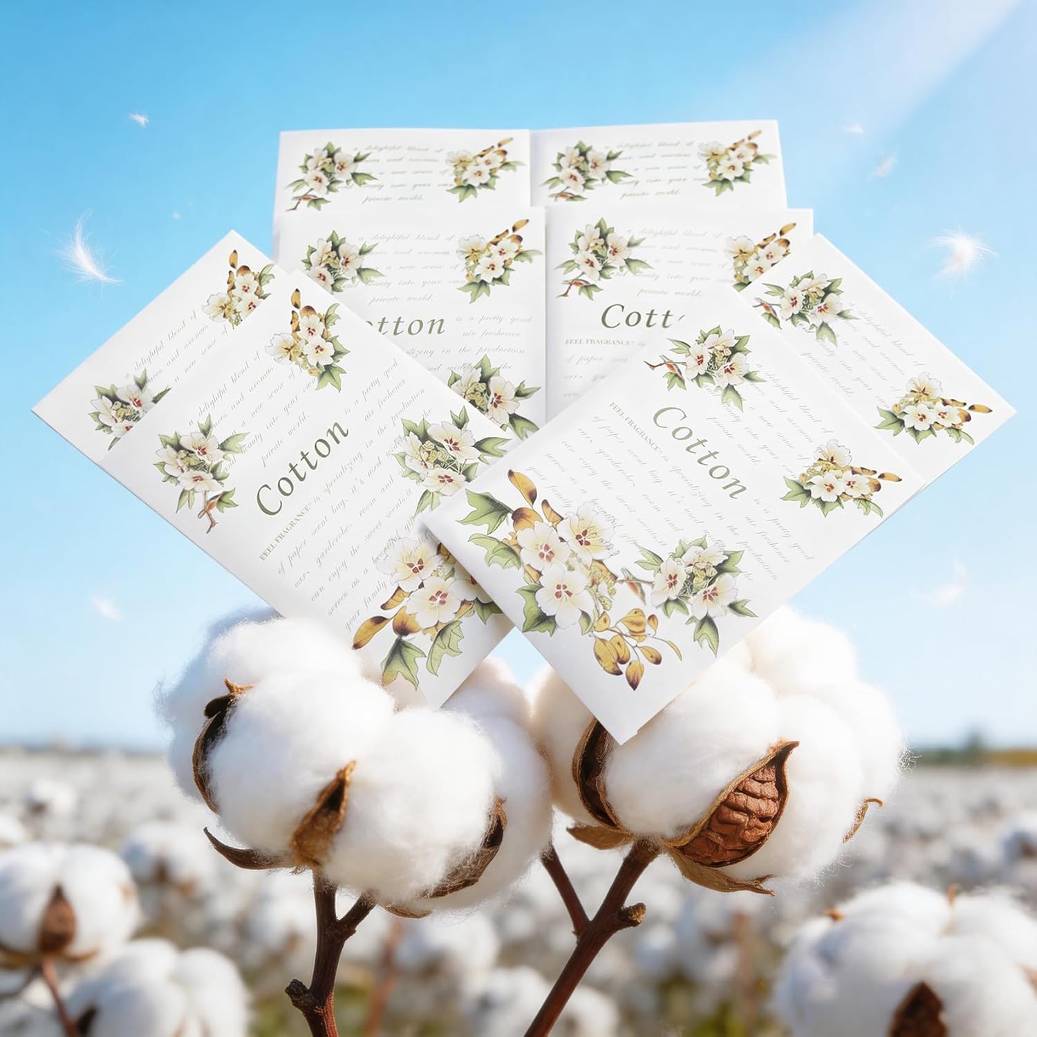 Scented Sachets for Drawer and Closet, Lot of 12 Pieces Inside. (Cotton)