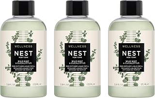 NEST New York Reed Diffuser Liquid Refill Bundle, Wild Mint & Eucalyptus - Includes Three 5.9 fl oz Refill Bottles