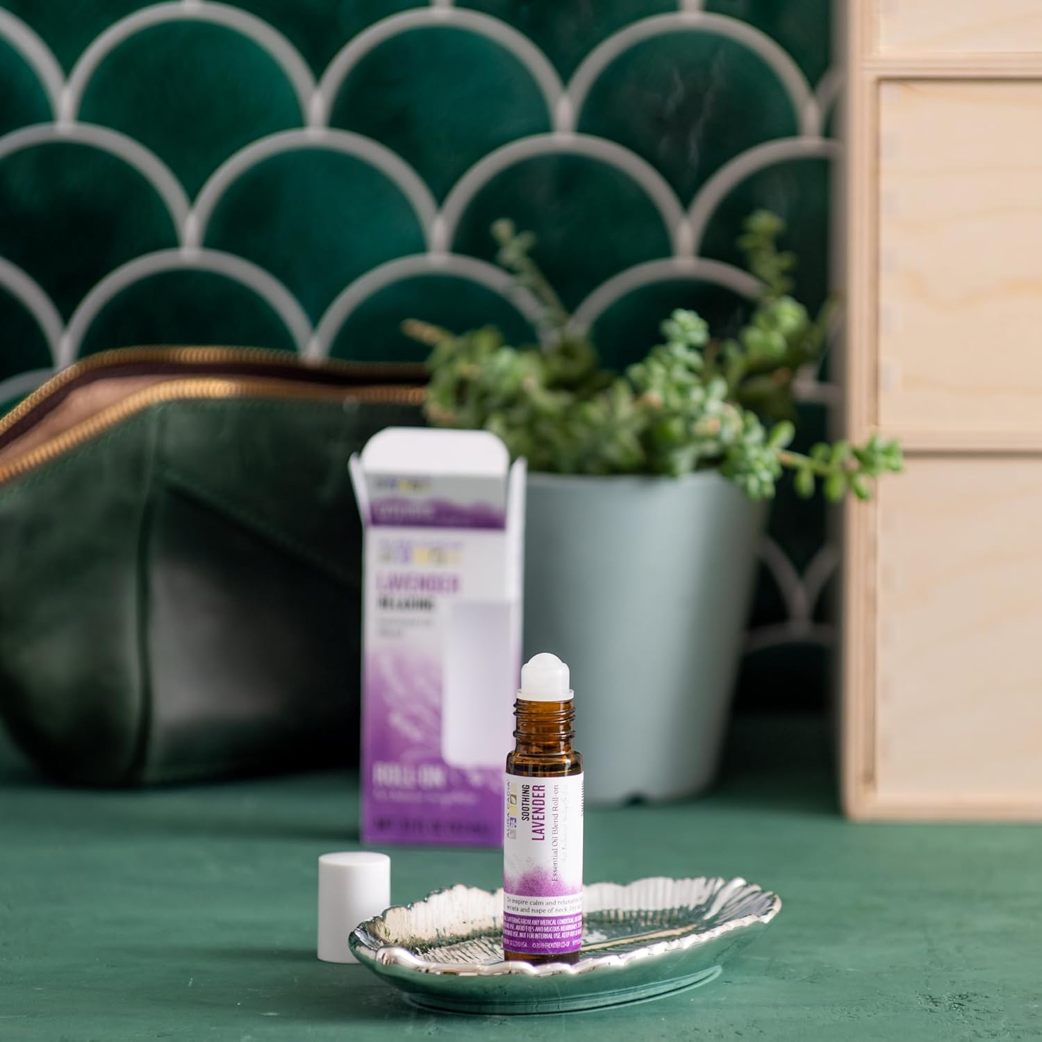 Aura Cacia Aromatherapy Roll-On, Lavender - Pre-Blended Essential Oils in Apricot Kernel Carrier Oil for a Relaxing and Soothing On-the-Go Experience | 0.31 Fl Oz (Pack of 1)