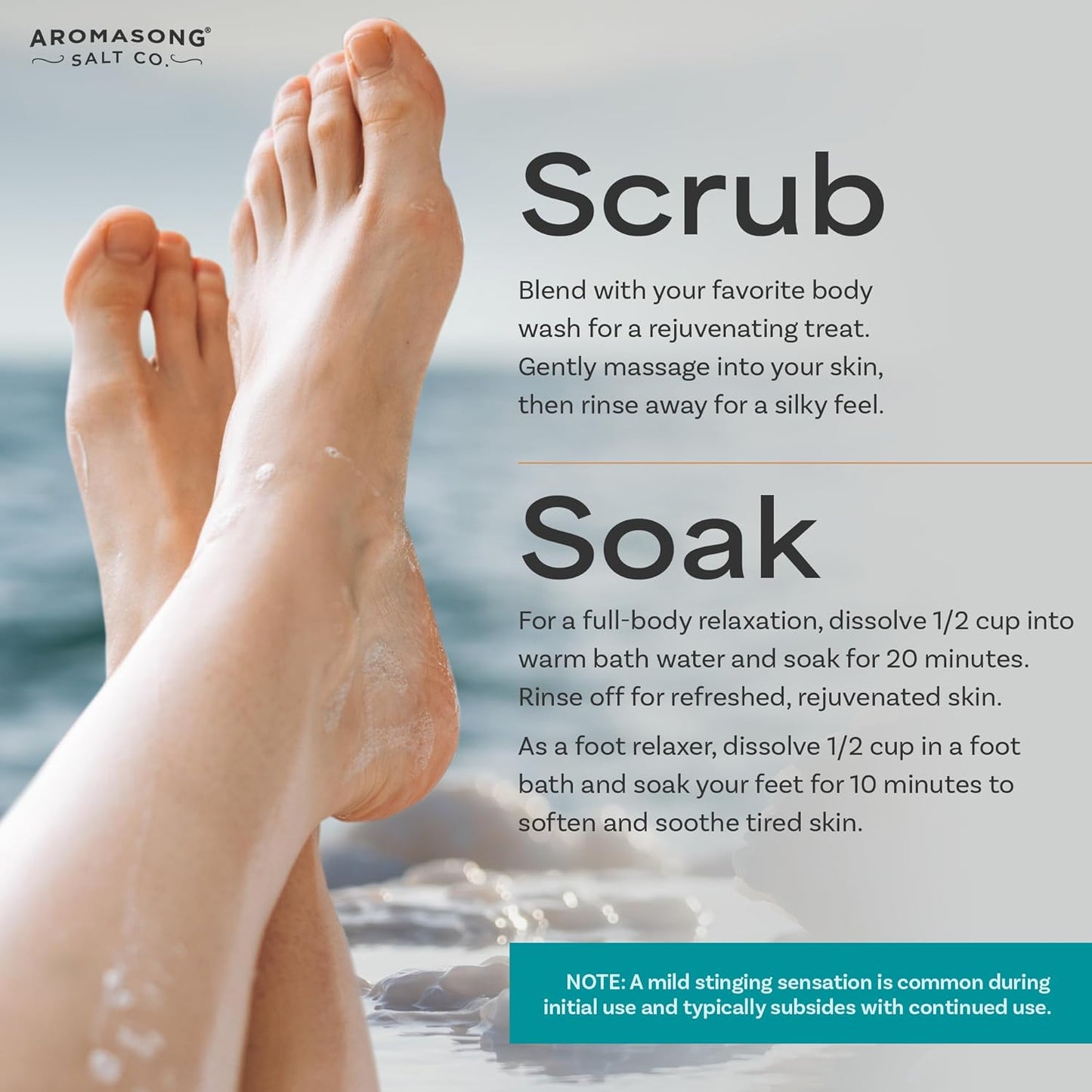 Aromasong Dead Sea Magnesium Flakes for Bath - 16,325 Mg Magnesium Chloride per Bath - Superior Alternative to Epsom Salt - Used as Muscle & Foot Soak - 14 oz Bag