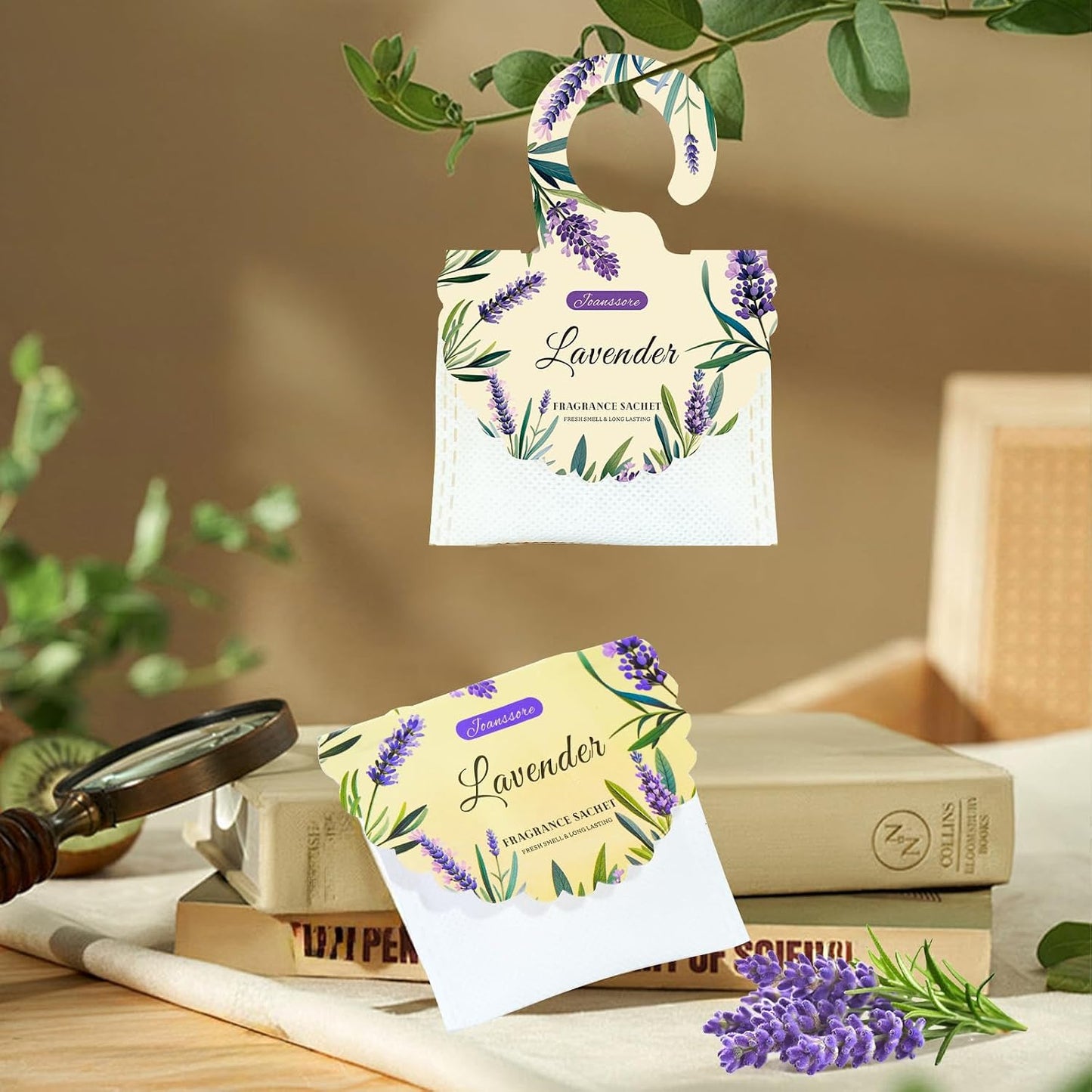 15 Packs Lavender Scented Sachets Bag for Drawers and Closets, Home Fragrance Sachet, Long-Lasting Hanging Closet Deodorizer Smell Goods for House