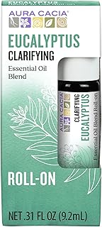 Aura Cacia Eucalyptus Roll-On | GC/MS Tested for Purity | 9.2 ml (0.31 fl. oz.)