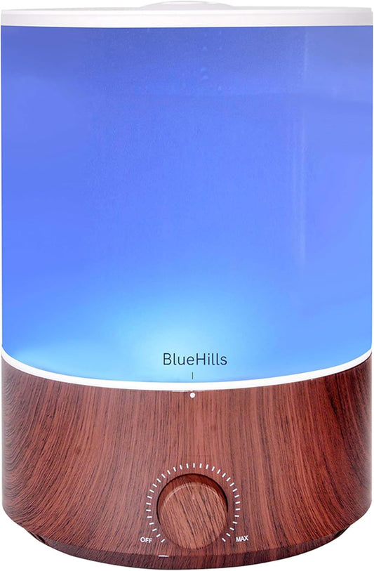 BlueHills 4000 ML Premium 4L XL Essential Oil Diffuser Humidifier Dark Wood