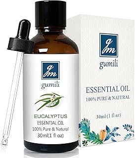 GM Gumili Eucalyptus Essential Oil 1 Oz, 100% Pure Natural Eucalyptus Oil, Aromatherapy Essential Oils for Diffuser, Spray, Skin, DIY Body Oils Blends