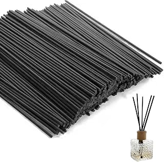 120 Pcs Reed Diffuser Sticks, 7.87 Inch Black Fibre Diffuser Sticks, Thick Reeds for Diffuser, Essential Oil Diffuser Sticks Refill for Aroma Fragrance Home Office Spa