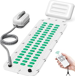 Flgocexs Bubble Bath Mat,Full Body Waterproof Spa Mat for Bathtub, 6-Speed Bubbles, Remote Control & Non-Slip Suction Cups for Home Relaxation Green