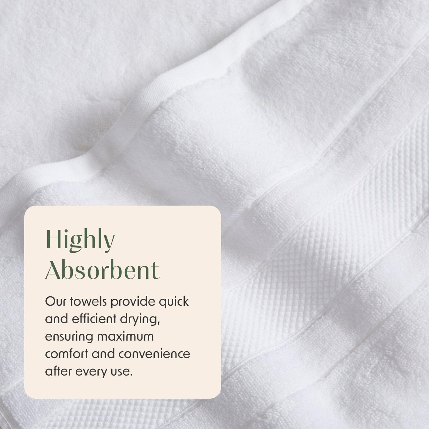Springtree Home Luxury 100% Cotton Bath Towels Set | 100% Zero Twist Cotton | Premium Bath Towels | Ultra Soft Thick Plush & Highly Absorbent | Luxury Hotel & Spa Bathroom Towels | 6 Piece Set - White