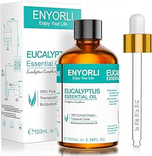 Eucalyptus Essential Oil 3.38 fl oz (100ml), Natural Eucalyptus Oil for Diffuser, Aromatherapy, Home Fragrance, Candle & Soap Making, DIY Projects