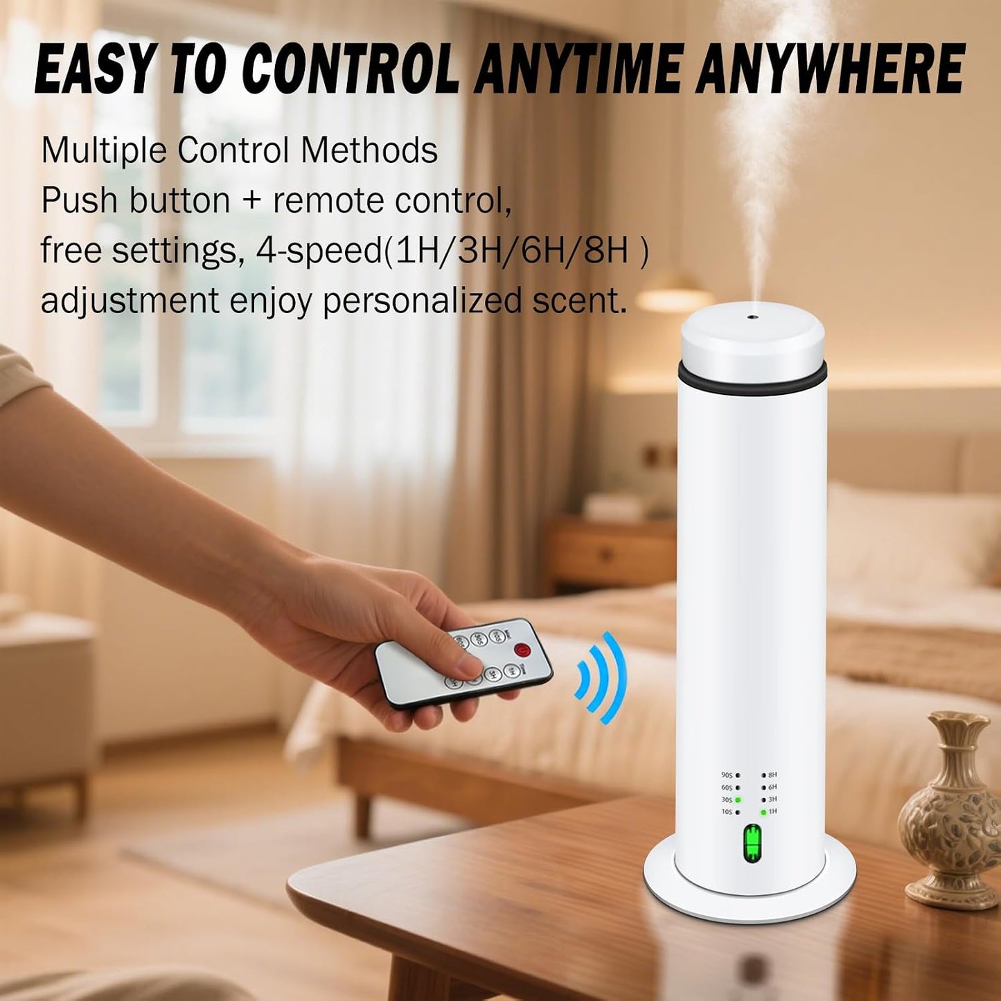 Waterless Scent Essential Oil Diffuser for Hotel,Whole House,Large Room, Office，Home，200ML Large Capacity, Covering 1500 Square feet (XL-White)