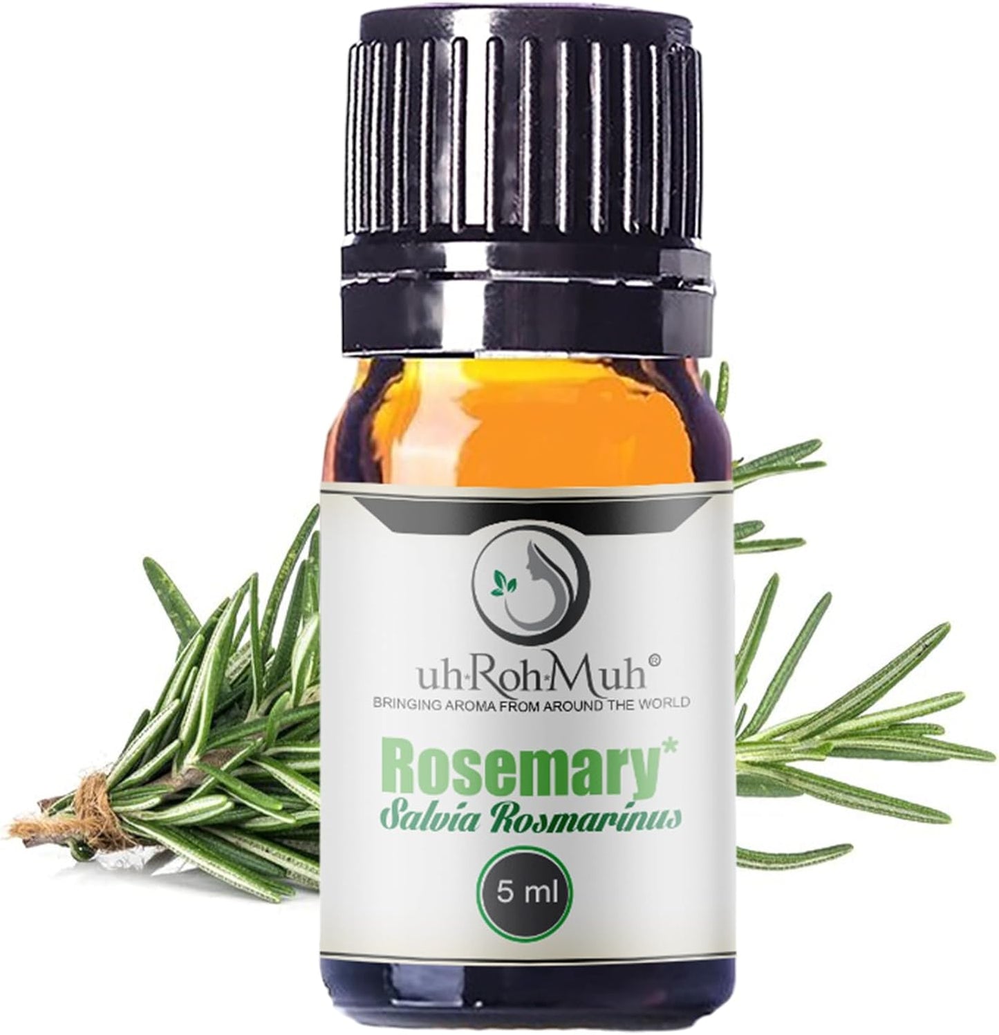 Organic Rosemary Essential Oil ct Camphor | 100% Pure Steam Distilled Aromatic Oil from Salvia rosmarinus Leaves | Fresh Herbaceous Camphor Aroma for Diffusers, Haircare | Spain 5ml w/Euro Dropper