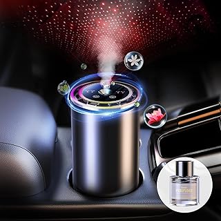 2025 Upgraded Smart Car Air Fresheners Diffuser with Starry Sky Projection Adjustable Scent, Essential Oil Diffusers for Automatic On/Off Automatic Aroma Diffuser with 50ml Car Perfume- Ocean