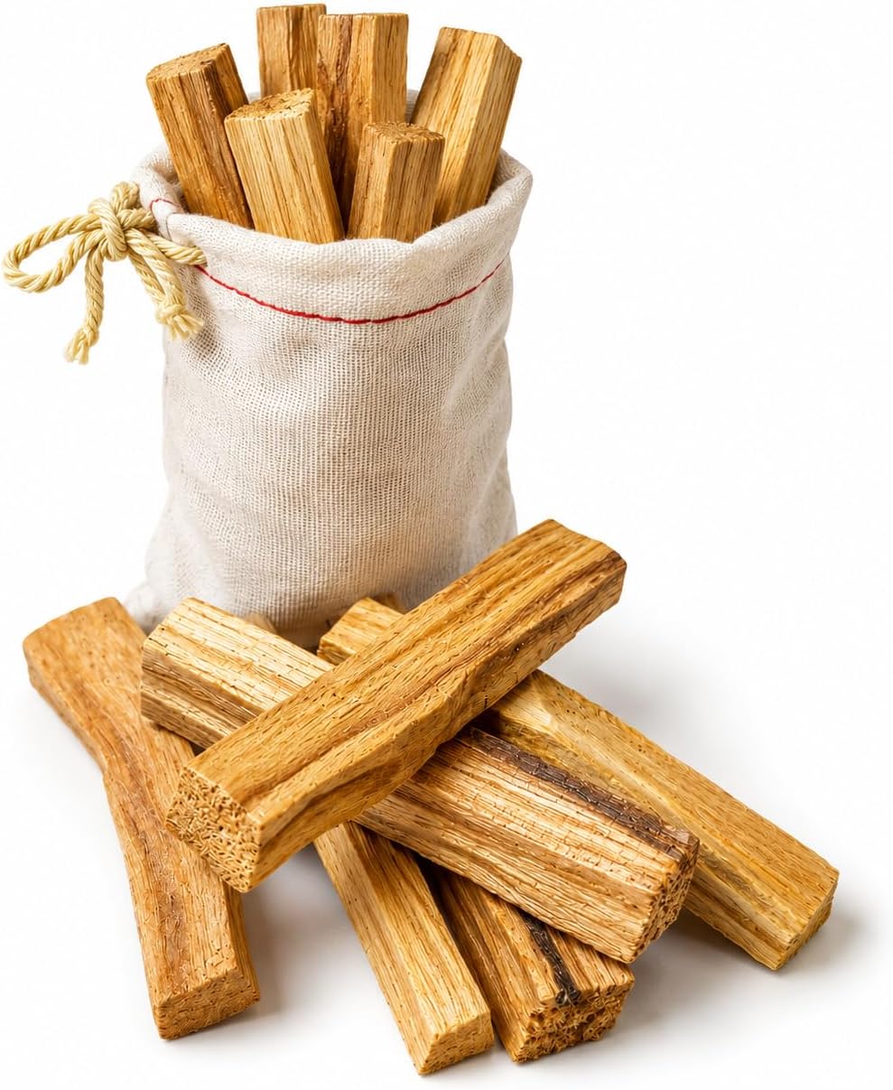 Palo Santo Sticks 100g Premium Holy Wood Incense, 4" Natural Smudging Sticks with Cotton Bag for Cleansing, Meditation & Relaxation