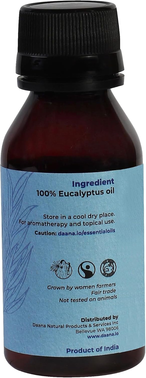 DAANA Eucalyptus Essential Oil : Pure, Undiluted (2 Fl Oz)