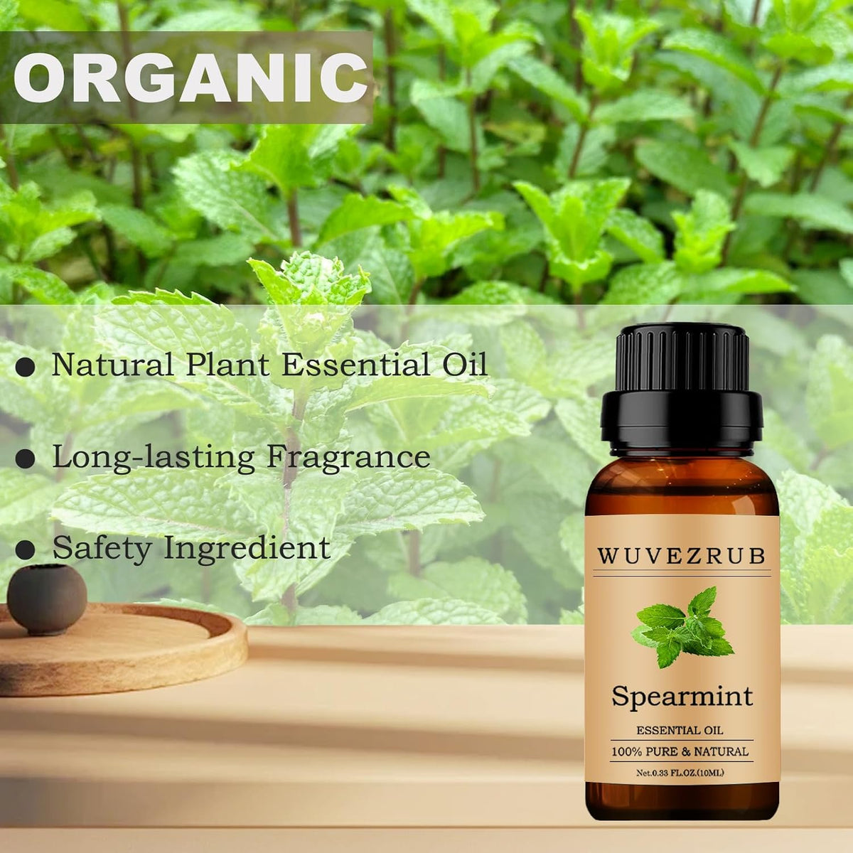 Spearmint Essential Oil for Diffuser Aromatherapy DIY Soap-10ml
