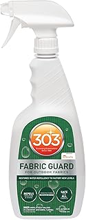 303 Products Fabric Guard, Water Repellent Spray for Outdoor Fabrics – Protects Upholstery, Cushions & Canvas, Stain Protection, Sunbrella Recommended, 32 oz