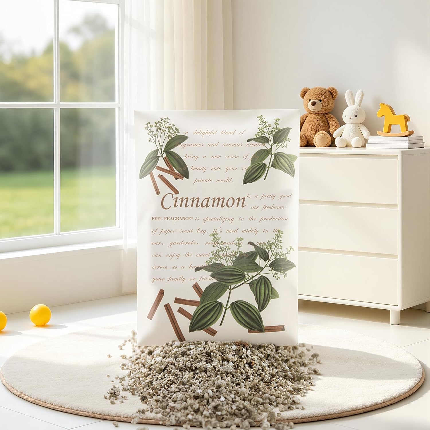 Scented Sachet for Drawer and Closet Sachets, Lot of 12 (Cinnamon)
