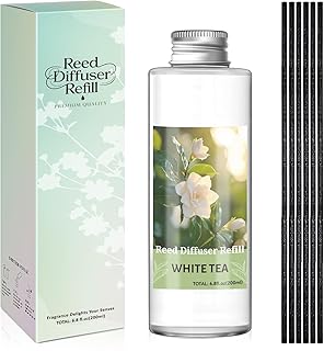 SCENTORINI Reed Diffuser Oil Refill, White Tea Diffuser Oil 6.76 Fl Oz, Natural Scented Essential Oil Refill Long Lasting Summer Home Fragrance for Room Spa Aromatherapy Bathroom Home Decor