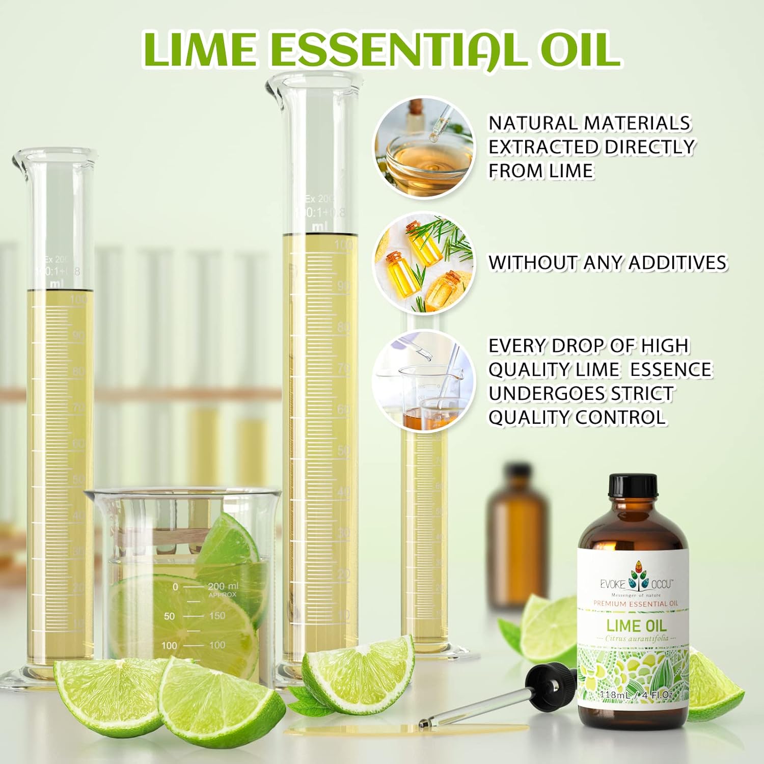 EVOKE OCCU Lemongrass Essential Oil and Lime Essential Oil - 4 Fl Oz