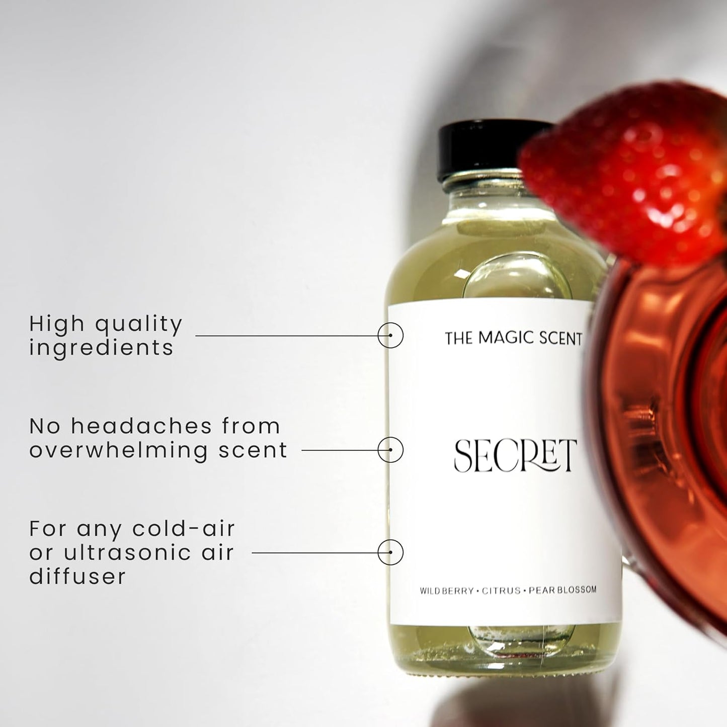 The Magic Scent Secret Diffuser Oil - Hotel & Home Luxury Scents - Diffuser Oil Scents for Home Designed for Use in All Diffusers - 16.9 fl oz, 500 mL