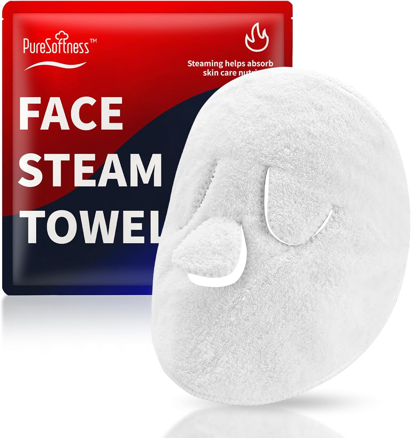 Face Steam Towel with Headband. Reusable Facial Steamer Spa Towels for Women Girls. 2-in-1 Care. Steam Serum Cream Absorption. Cool Calming Moisturizing
