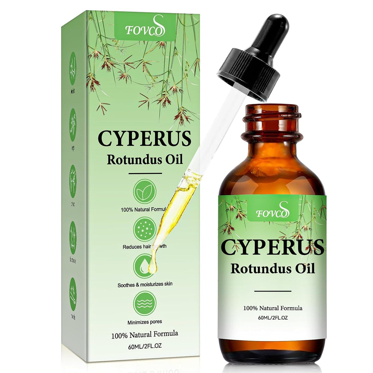 100% Pure Cyperus Rotundus Oil with Sweet Almond & Rosehip