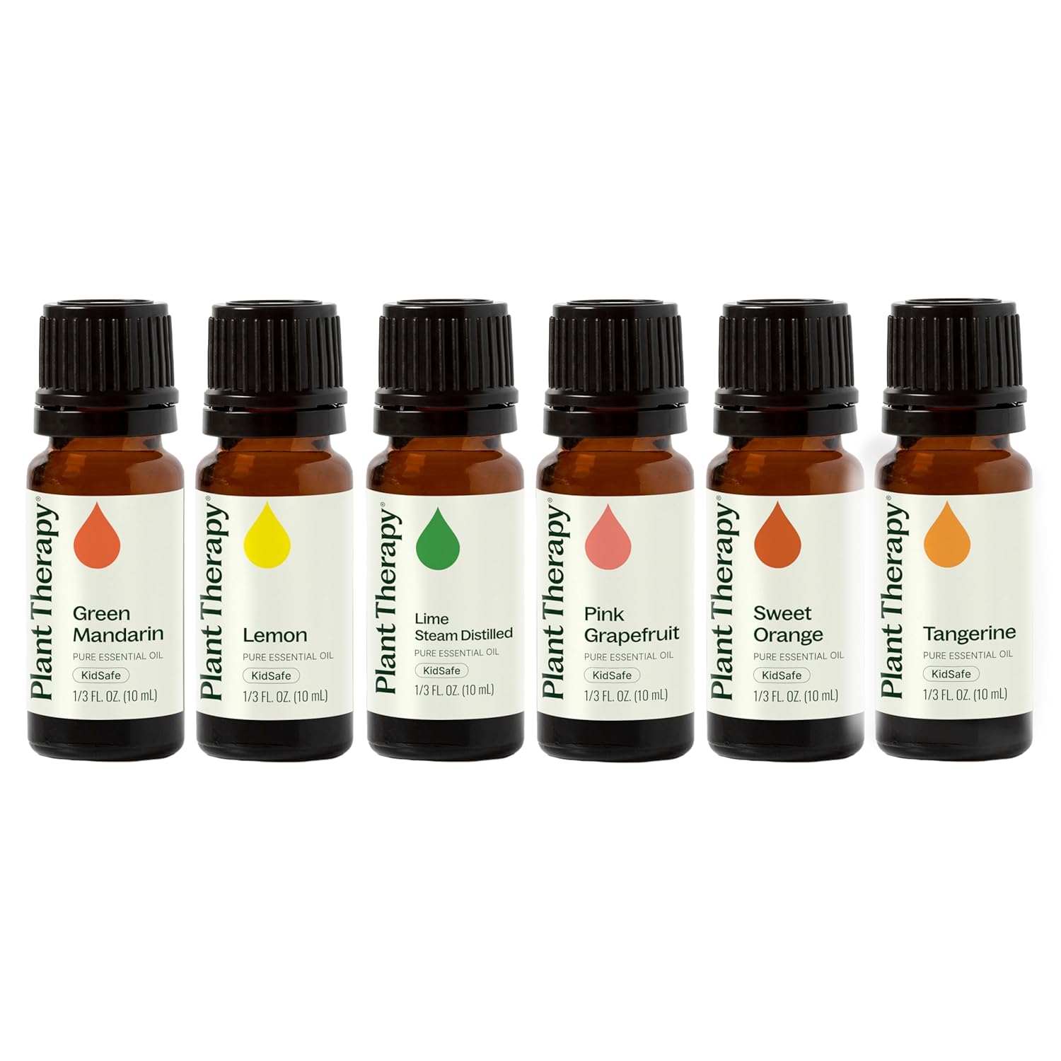 Plant Therapy Fruit Essential Oil Set - Grapefruit, Tangerine, Lemon, Mandarin, Lime, Orange Sweet Essential Oils, 100% Pure, Undiluted, for Diffusers & DIYs, 10 mL (1/3 oz) Each