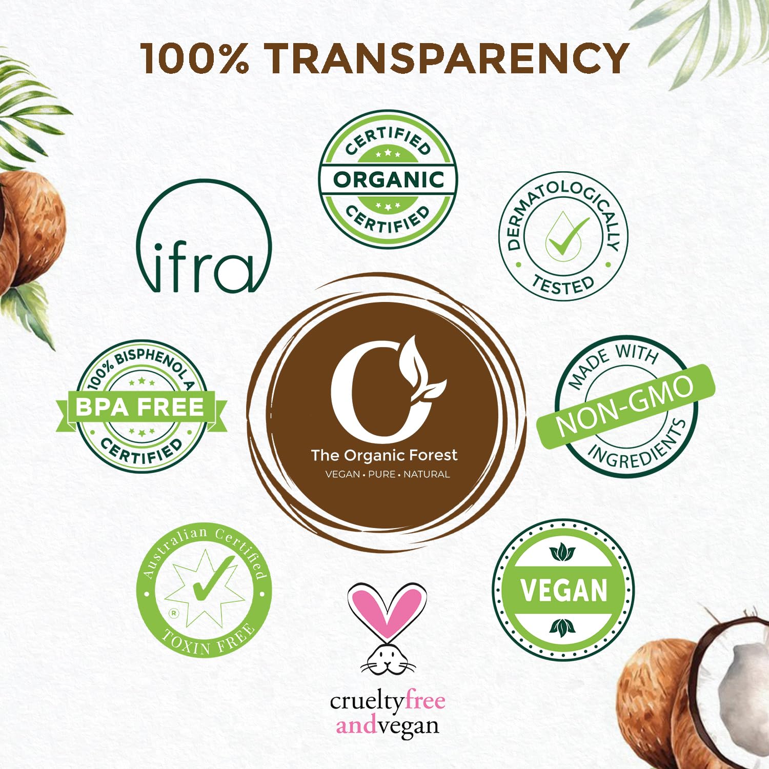 Plant Based Organic Coconut Oil for Skin & Hair | Pure Coconut Hair Oil for Damaged Hair, Deep Moisturization & Massage | Cold Pressed Body Oil after shower | Aceite de Coco Para el Cabello