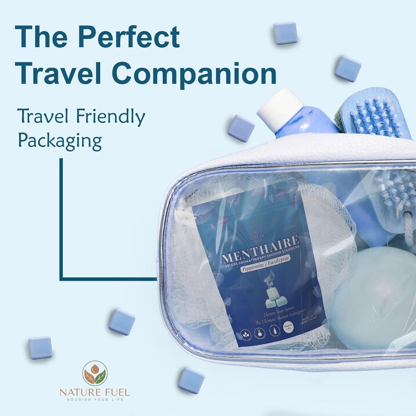 Shower Steamers - 7 Pack Shower Tablets Aromatherapy for Sinus and Tension Support - Gifts for Women & Men - Eucalyptus for Shower (Peppermint/Eucalyptus)