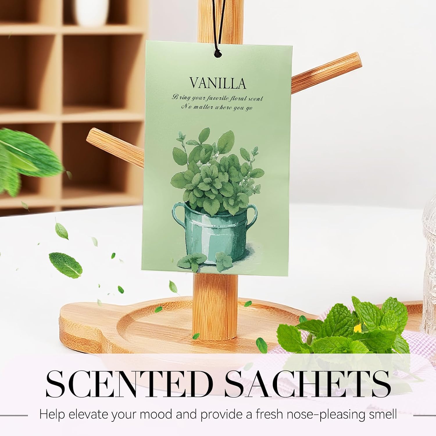 Vanilla Scented Sachet Bags - 12 Pack Drawer & Closet Freshener, Long Lasting Odor Eliminator for Wardrobes, Cars & Storage, Home Fragrance Air Freshener Sachets
