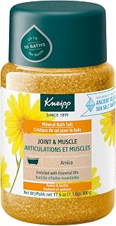 Kneipp Joint & Muscle Mineral Bath Salt with Arnica - Rejuvenate Joints & Muscles - 17.6 oz - Up to 10 Baths
