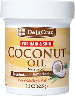 De la Cruz Coconut Oil - Expeller Pressed Coconut Oil for Skin and Hair - Natural Moisturizer for Skin and Hair - 2.2oz