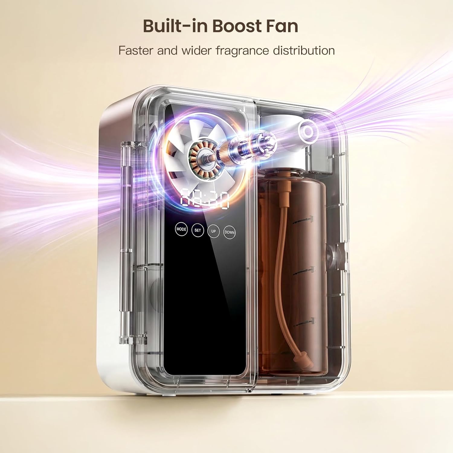 Waterless Essential Oil Diffuser for Large Room, 500ml Hotel Scent Diffuser, Cold Air Scent Machine, Covers Up to 3500 Sq Ft, Smart App Control, Wall Mounted, Fragrance Diffuser for Office Spa Home