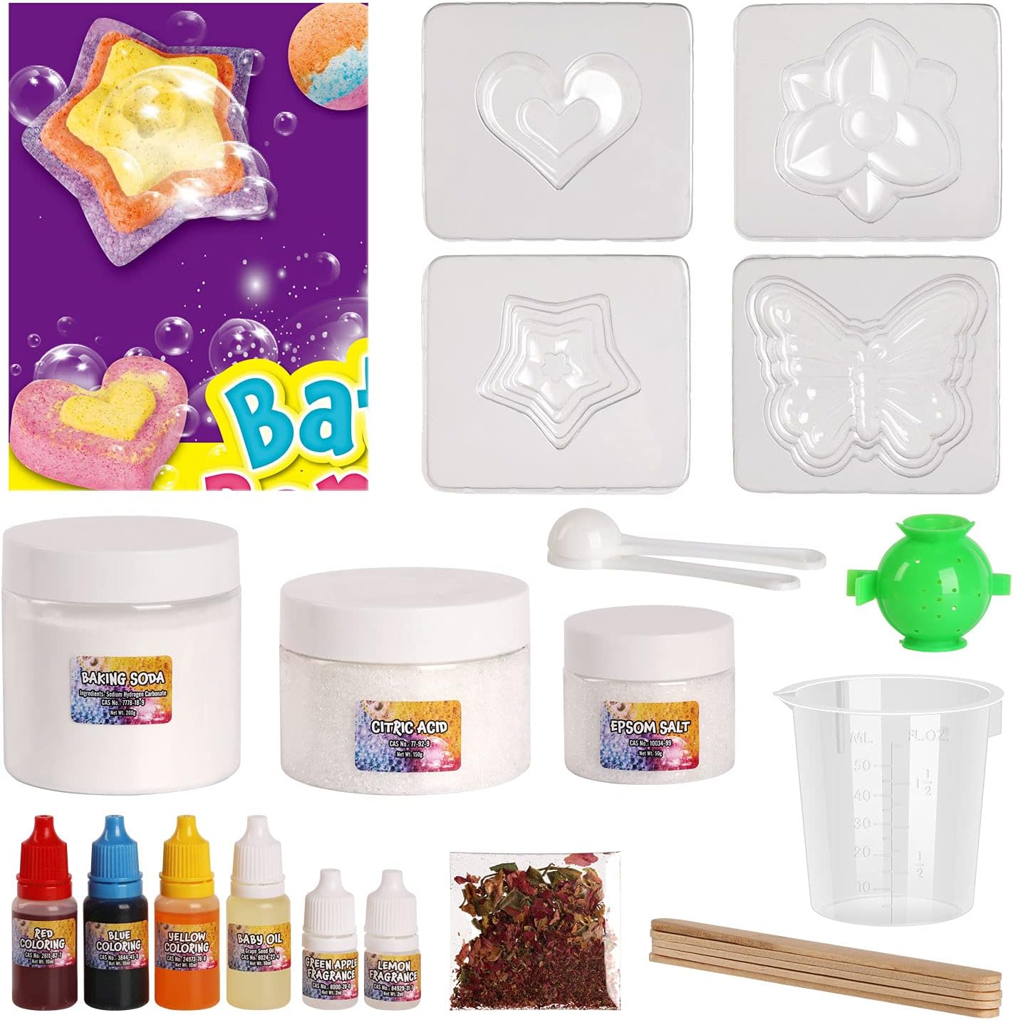 Bath Bombs Science Lab - Create 10 Baths Bombs, Bath Toys for Kids - Great Gifts for Girls Age 8-12, Crafts Kit for Girls, Spa Kit for Girl