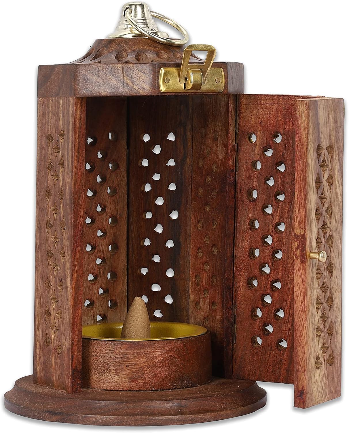 Yajna Traditional-Handmade Incense-Stick-and-Cones-Holder Incense-Burner-ash-Catcher-Stand (Letter Box)