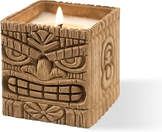 Mana Mood Sunset Island Scented Candles, Coconut & Pineapple, 9oz Large Wood Wick Candle, Soy Wax Table Torch, 60 Hours of Burn Time, Ideal Holiday Gifts for Men and Women, Perfect Summer Fragrance.