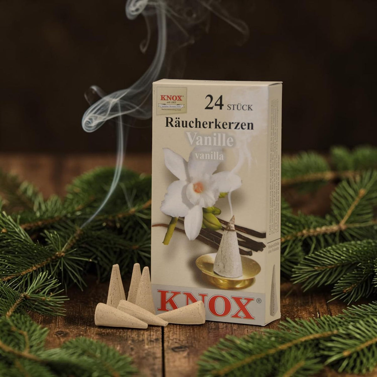 Knox Vanilla Scent German Incense Cones Made in Germany for Christmas Smokers