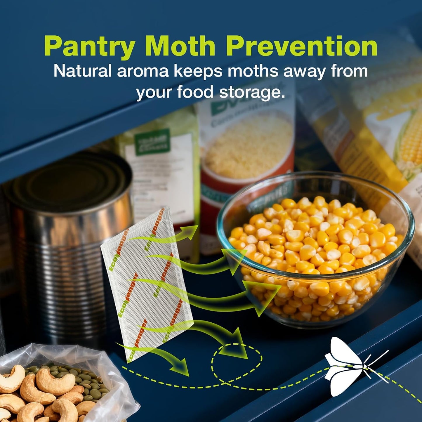 EcoVenger Pest Control Aroma Sachets 12-PK, Sachet Bags for Natural Insect Repellent, Moths, Mosquitoes, Roaches, Centipede, Spiders, Mice, Peppermint/Cedar/Lemongrass, 100% Natural, Child & Pet Safe