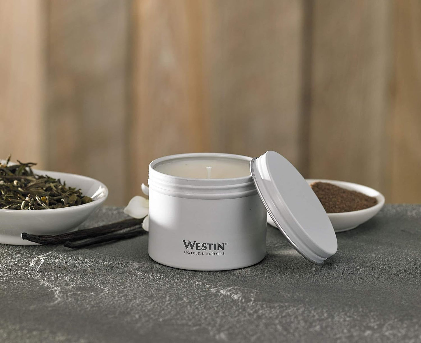 Westin White Tea Candle in a Tin - Hand-Poured, Soy Candle in Tin - Signature White Tea Scent - 4 oz. - Set of 3