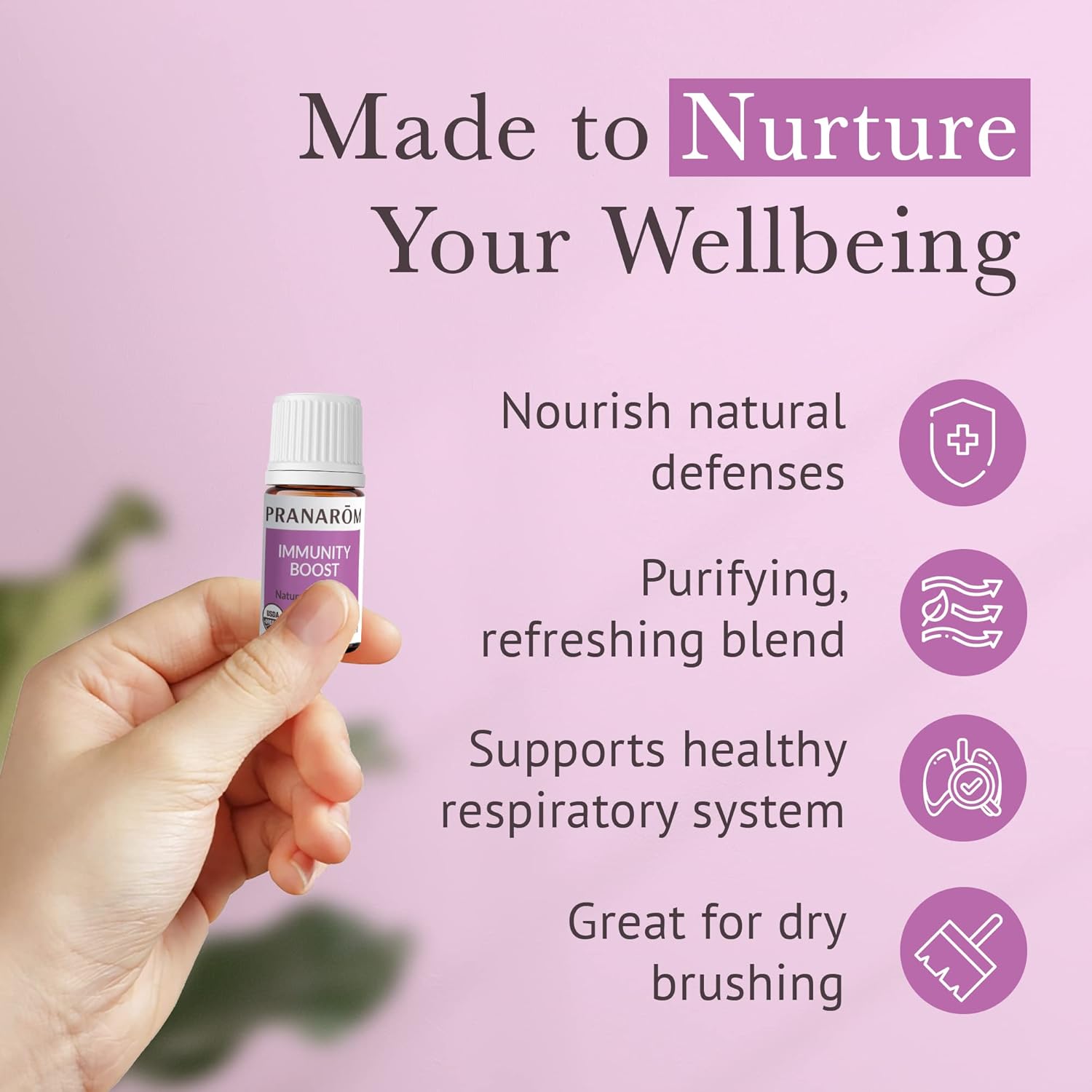Pranarom - Immunity Boost Essential Oil Blend (5ml) - Lavender, Eucalyptus, and Tea Tree - 100% Pure Essential Oil for Diffusing and Wellness | USDA and ECOCERT Certified Organic