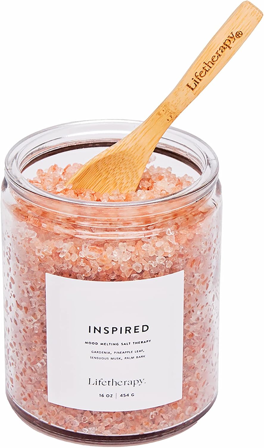 Lifetherapy Himalayan & Dead Sea Salt Soak – Inspired | Clean, Skin-Loving Formula | Vegan & Gluten Free Hydrating | Nourishing Vitamins | Bath Salts | Free of Parabens, Sulfates & Phthalates 16oz