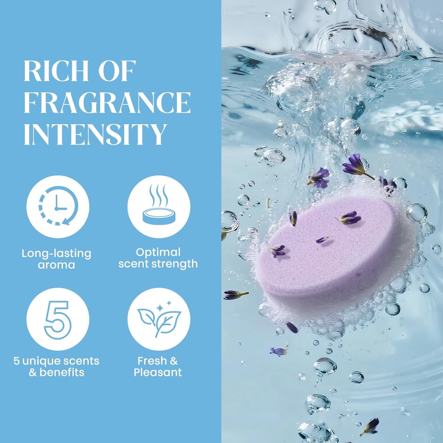Shower Steamers Aromatherapy, Natural Essential Oils for Self Care | Birthday & Christmas gift for Women, Mom, Wife, Teen girls, Spa Stress Relief & Relaxation Gifts, Travel Essentials