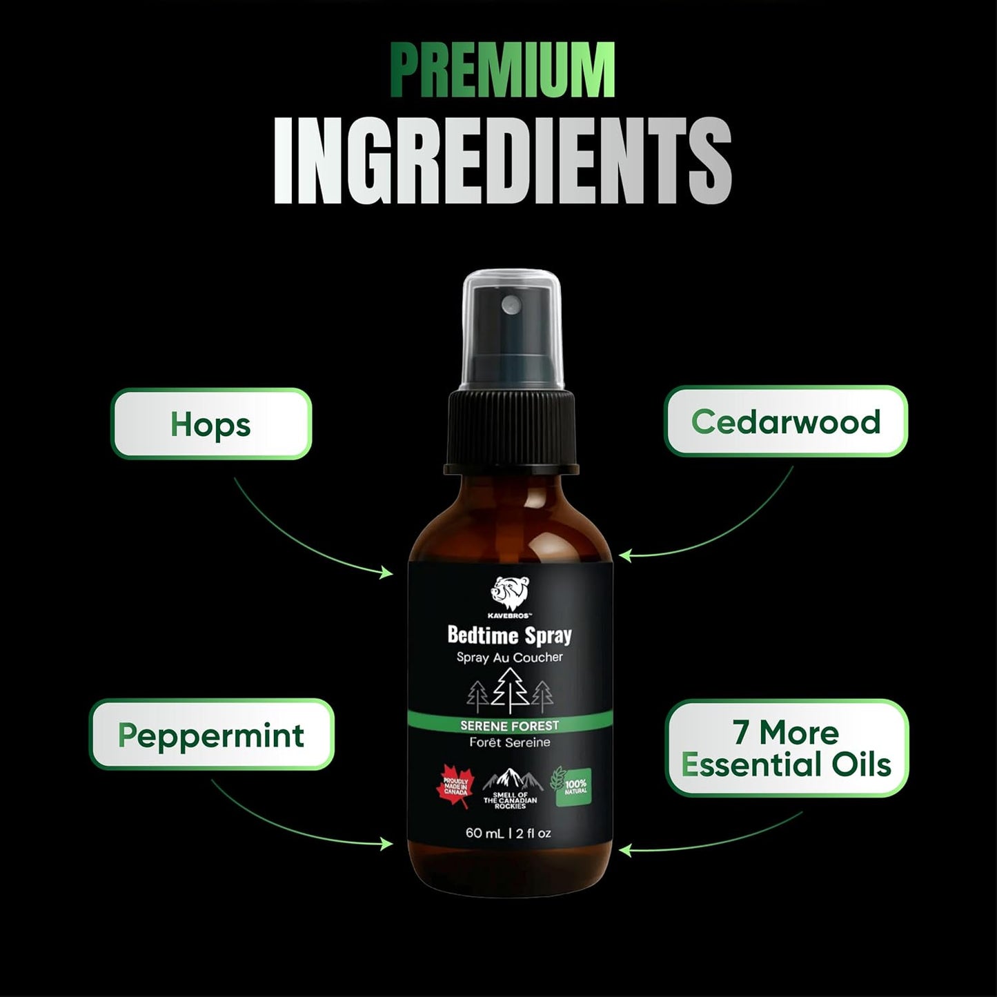 Award Winning Linen Spray for Bedding, 100% Natural Bed Spray, Pillow Mist Sleep Spray for Adults, Deep Sleep Pillow Spray for Sleeping Calm, Lavender & Melatonin Free, 10 Essential Oil Blend,2 fl oz