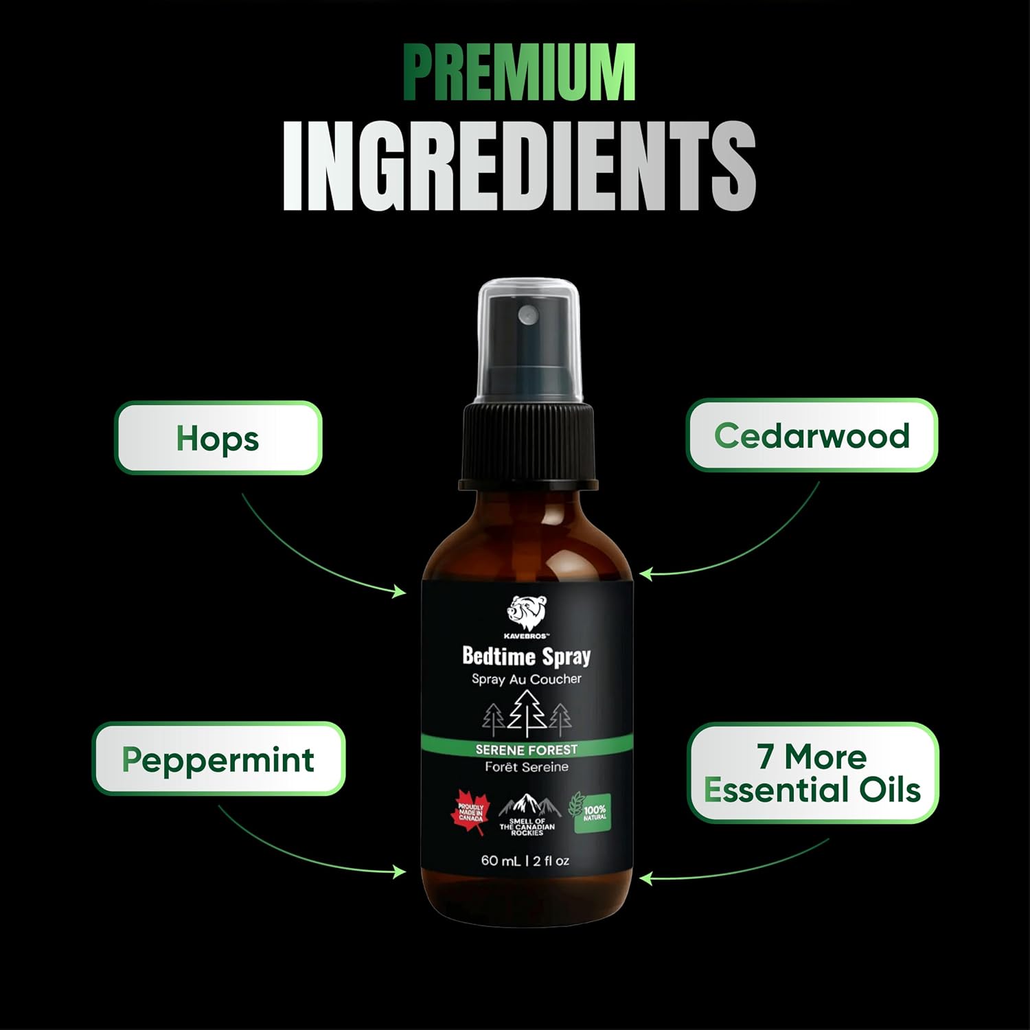 Award Winning Linen Spray for Bedding, 100% Natural Bed Spray, Pillow Mist Sleep Spray for Adults, Deep Sleep Pillow Spray for Sleeping Calm, Lavender & Melatonin Free, 10 Essential Oil Blend,2 fl oz